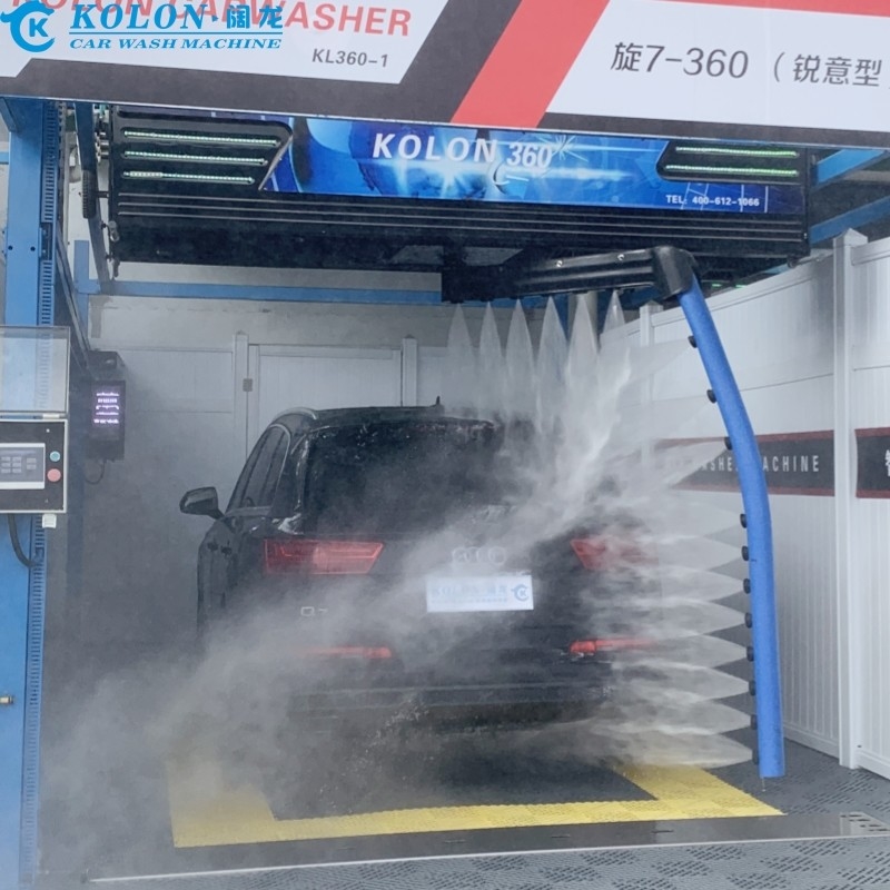 Экономящая рабочую силу Автоматическая безприкосновная машина для стирки автомобилей KL360-1 15кВт Водный насос 12кВт Сушилка воздуха