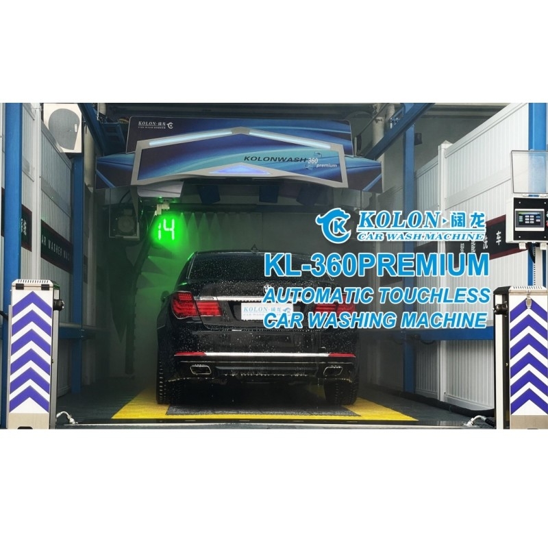 Автоматическая бесконтактная бесконтактная бесконтактная машина для стирки автомобилей KL360 Premium 22kw Водяной насос, 33kw Сушилка воздуха